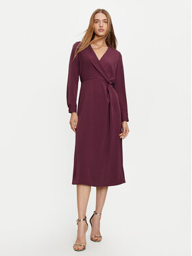Haveone Haveone Kleid für den Alltag AFS-M062 Dunkelrot Regular Fit