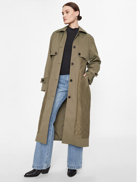 ONLY Trench 15293269 Zelena Regular Fit