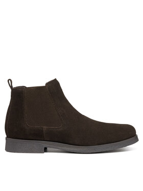 Geox Geox Kotníková obuv s elastickým prvkem Uomo Claudio U2658A 00022 C6024 Hnědá