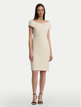 LAUREN RALPH LAUREN Lauren Ralph Lauren Koktejlové šaty 253936390002 Écru Slim Fit