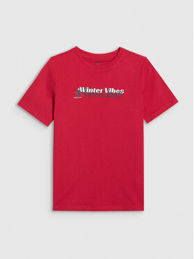 4F 4F T-Shirt APRES SKI Czerwony Regular Fit