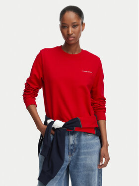 Tommy Jeans Tommy Jeans Sweatshirt Ess Logo DW0DW22829 Dunkelrot Regular Fit