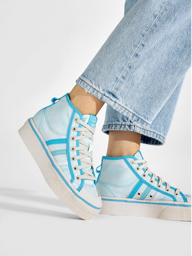 adidas adidas Sneakers aus Stoff Nizza Platform Mid GX4604 Blau