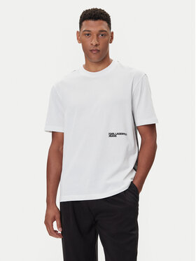 Karl Lagerfeld Jeans Karl Lagerfeld Jeans Tricou A4M17030 Alb Relaxed Fit