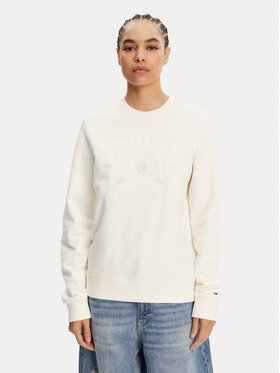 Tommy Jeans Tommy Jeans Bluză Tonal Crest DW0DW20637 Alb Regular Fit