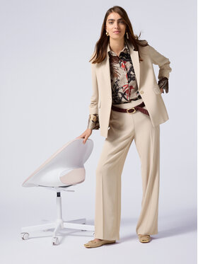 Oltre Oltre Pantaloni di tessuto P247J102278N002 Crema Regular Fit