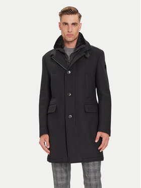 JOOP! JOOP! Vlněný kabát 17 JC-36Mikos 30048430 Černá Regular Fit