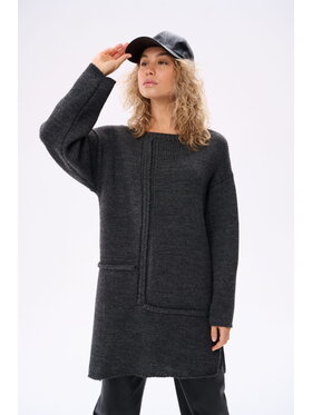 blue shadow blue shadow Tunika Halfmoon Czarny Regular Fit
