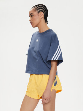 adidas adidas T-särk Future Icons 3-Stripes IS3618 Sinine Loose Fit