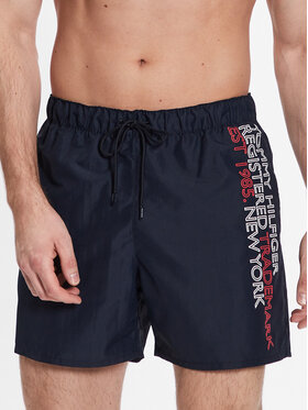 Tommy Hilfiger Tommy Hilfiger Szorty kąpielowe UM0UM02742 Granatowy Regular Fit