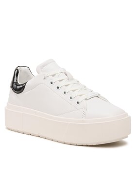 Calvin Klein Calvin Klein Laisvalaikio batai Squared Flatform Cupsole Lace Up HW0HW01775 Balta
