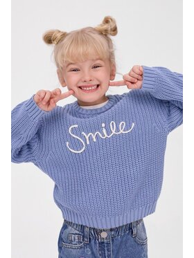 minoti minoti Sweter 32KNIT102 Niebieski jasny Regular Fit