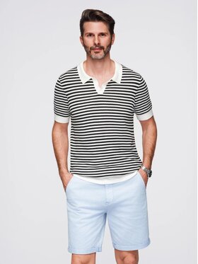 Ombre Ombre Polo OM-POSS-0161 Zielony Slim Fit