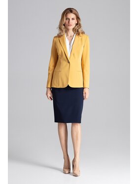 FIGL FIGL Marynarka M653 Żółty Regular Fit