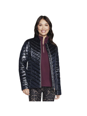 Skechers Skechers Giacca di transizione Skechers GO Shield Shine Jacket Nero Regular Fit
