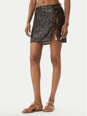 Guess Guess Spódnica plażowa E6GD05 KBMV0 Brązowy Regular Fit