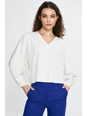 NIFE NIFE Bluzka B192 Écru Oversize
