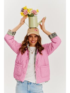 NAOKO NAOKO Bunda pro přechodné období Pink Meadow Růžová Regular Fit