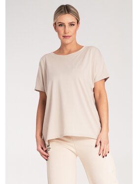 FIGL FIGL T-Shirt M1164 Béžová Regular Fit