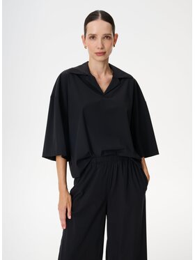 LEBRAND LEBRAND T-Shirt Pola Czarny Regular Fit