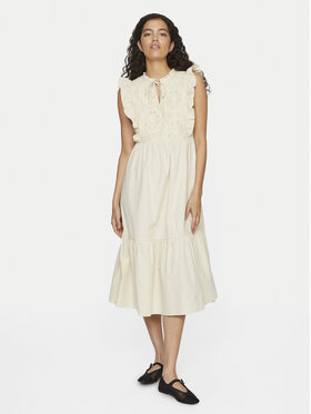 Vila Vila Літня сукня Krista 14106337 Бежевий Regular Fit