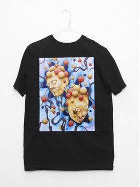 MyStars MyStars T-Shirt Koszulka Z Krótkim Rękawem Męska Czarna Morphism Twins M Czarny Regular Fit