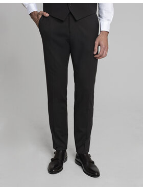 Borgio Borgio Spodnie garniturowe gualdo_01_br Brązowy Slim Fit