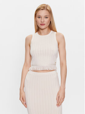 Guess Guess Sveter W3YR03 Z36D2 Écru Regular Fit