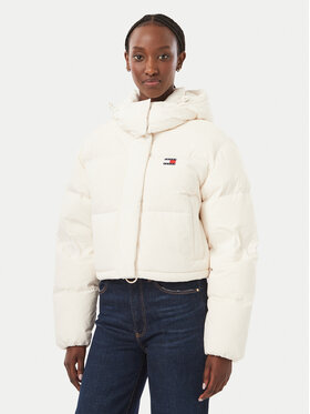 Tommy Jeans Tommy Jeans Μπουφάν πουπουλένιο Alaska DW0DW18609 Λευκό Cropped Fit