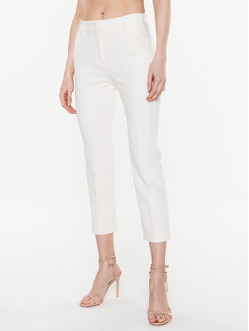 Weekend Max Mara Weekend Max Mara Текстилни панталони Rana 2351310137 Екрю Slim Fit