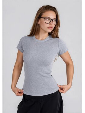 DKaren Sport DKaren Sport Bluzka EQ33 Szary Classic Fit