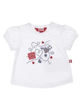 Kanz Kanz T-Shirt 1432063-1000 Biały Basic Fit