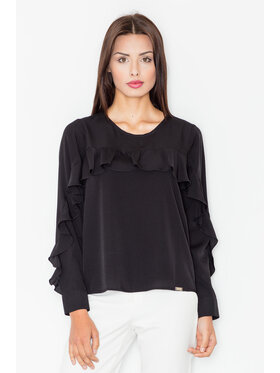 FIGL FIGL Bluzka M466 Czarny Regular Fit
