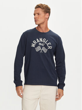 Wrangler Wrangler Longsleeve 112357447 Niebieski Regular Fit
