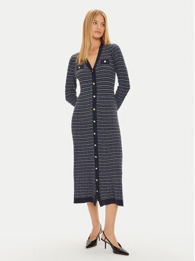 Tommy Hilfiger Tommy Hilfiger Kötött ruha WW0WW43083 Sötétkék Regular Fit
