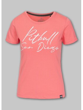 PITBULL PITBULL T-Shirt Koszulka damska PITBULL SD M Koralowy Regular Fit