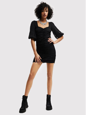 Desigual Desigual Φόρεμα κοκτέιλ Pretty 22WWVW66 Μαύρο Slim Fit