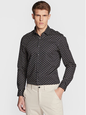 Calvin Klein Calvin Klein Košile Logo Print K10K110930 Černá Slim Fit