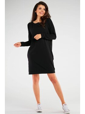 Infinite You Infinite You Sukienka dzianinowa M257 Czarny Basic Fit