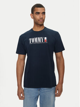 Tommy Jeans Tommy Jeans Тишърт DNA Flag DM0DM18533 Тъмносин Regular Fit