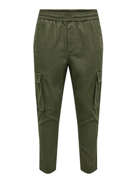 Only & Sons Only & Sons Spodnie materiałowe 22024998 Zielony Tapered Fit