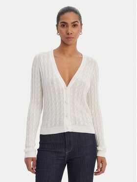 Fracomina Fracomina Kardigāns FR26ST8023K547R9 Écru Regular Fit