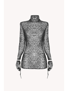 Epuzer Epuzer Sukienka wieczorowa Beaded mesh dress Czarny Standard Fit