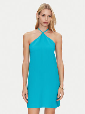 Simona Corsellini Simona Corsellini Koktejlové šaty P25CPAB03501 Modrá Slim Fit