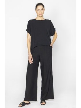 Deni Cler Milano Deni Cler Milano Spodnie materiałowe T-DC-5248-E2-20-90-1 Czarny Loose Leg