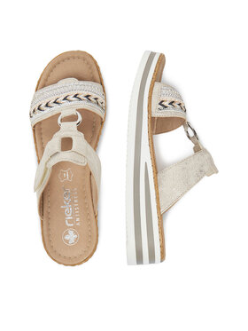 Rieker Rieker Pantoletten V02M6-60 Silberfarben