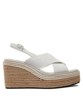 Calvin Klein Calvin Klein Espadrile Wedge Sandal 50 He HW0HW01965 Alb