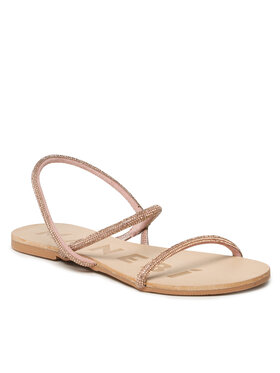 Manebi Manebi Basutės Crystal Embellished Leather Sandals V 6.3 Y0 Rožinė