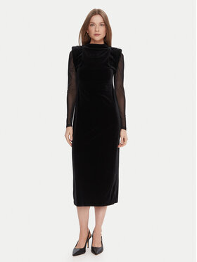 LOLA CASADEMUNT LOLA CASADEMUNT Koktejlové šaty LF2516007 Čierna Regular Fit