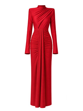 sax35th sax35th Sukienka wieczorowa ALISE Czerwony Slim Fit